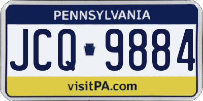 PA license plate JCQ9884