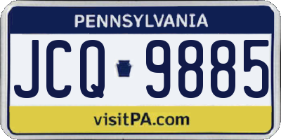PA license plate JCQ9885