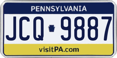 PA license plate JCQ9887