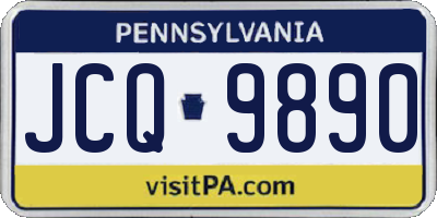 PA license plate JCQ9890