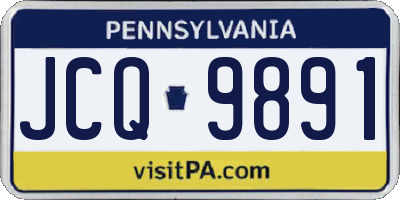 PA license plate JCQ9891