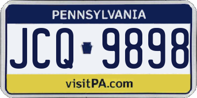 PA license plate JCQ9898