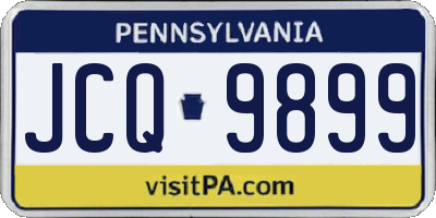 PA license plate JCQ9899