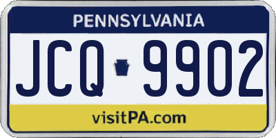PA license plate JCQ9902