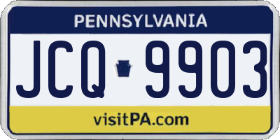 PA license plate JCQ9903