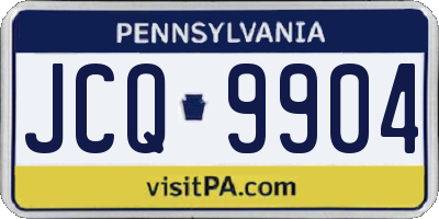 PA license plate JCQ9904