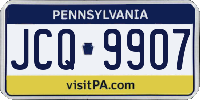 PA license plate JCQ9907