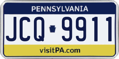 PA license plate JCQ9911