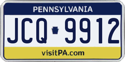 PA license plate JCQ9912