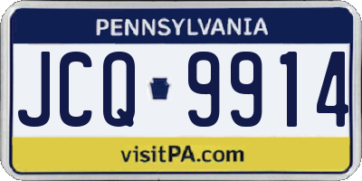 PA license plate JCQ9914