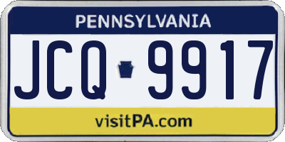 PA license plate JCQ9917