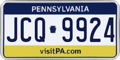 PA license plate JCQ9924