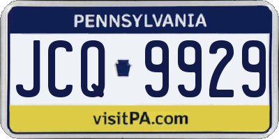 PA license plate JCQ9929