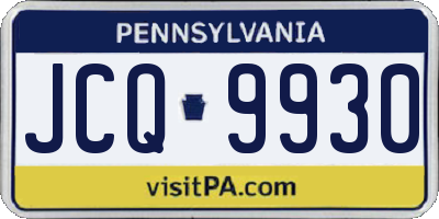 PA license plate JCQ9930