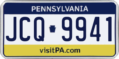 PA license plate JCQ9941