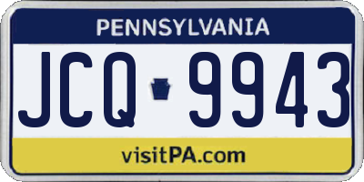 PA license plate JCQ9943