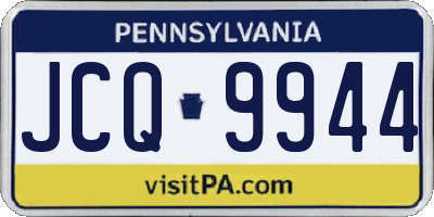 PA license plate JCQ9944