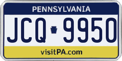 PA license plate JCQ9950