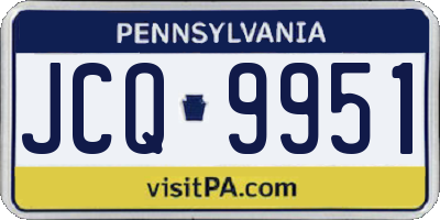 PA license plate JCQ9951