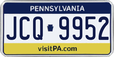 PA license plate JCQ9952