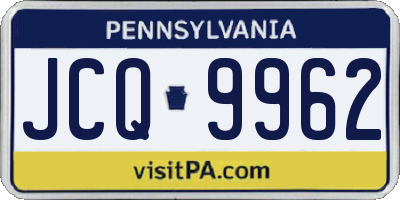 PA license plate JCQ9962