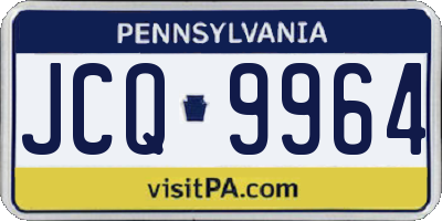 PA license plate JCQ9964