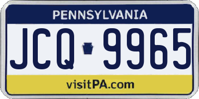 PA license plate JCQ9965
