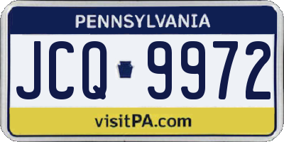 PA license plate JCQ9972