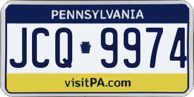 PA license plate JCQ9974