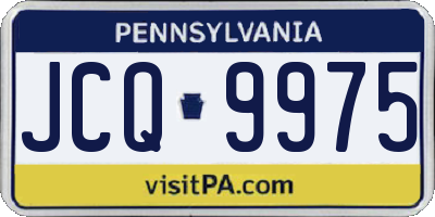 PA license plate JCQ9975