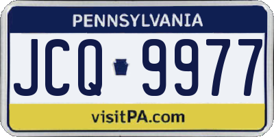 PA license plate JCQ9977