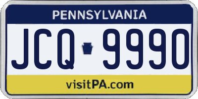 PA license plate JCQ9990