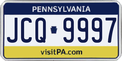 PA license plate JCQ9997