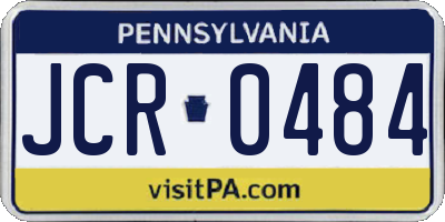 PA license plate JCR0484