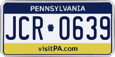 PA license plate JCR0639