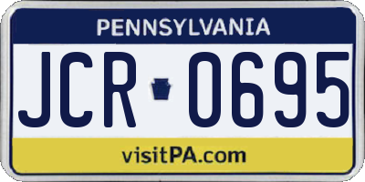 PA license plate JCR0695