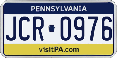 PA license plate JCR0976