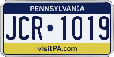 PA license plate JCR1019