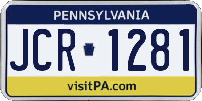 PA license plate JCR1281