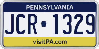 PA license plate JCR1329