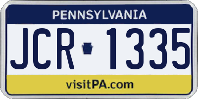 PA license plate JCR1335