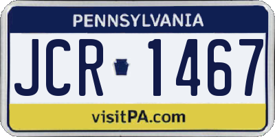 PA license plate JCR1467