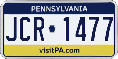 PA license plate JCR1477