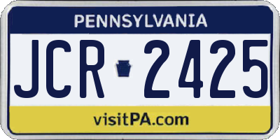 PA license plate JCR2425