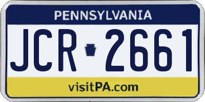 PA license plate JCR2661