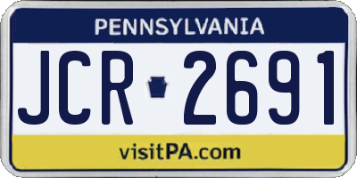 PA license plate JCR2691