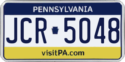 PA license plate JCR5048