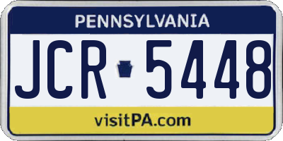 PA license plate JCR5448