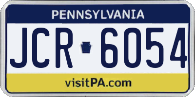 PA license plate JCR6054