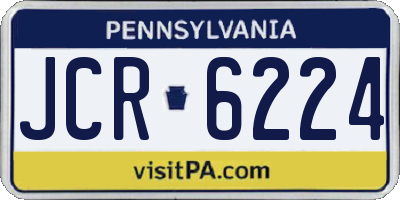 PA license plate JCR6224